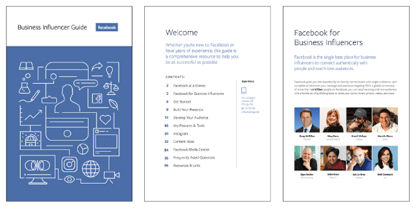 Facebook-ov vodnik Business Influencer Guide pomaga poslovnim voditeljem pri začetku poslovanja, oblikovanju strategije in povezovanju s svojo publiko na Facebooku.