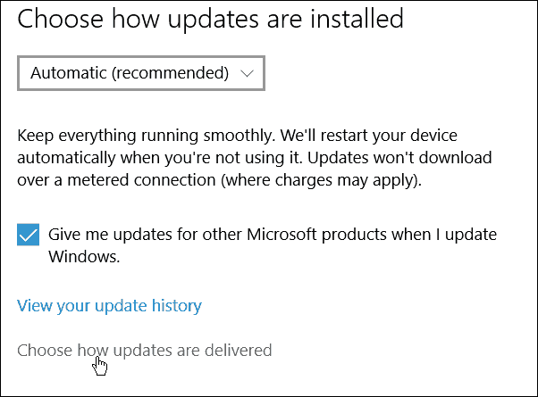 Prenehajte, da bi Windows 10 delil posodobitve sistema Windows z drugimi računalniki