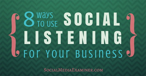 8 načinov uporabe socialnega poslušanja