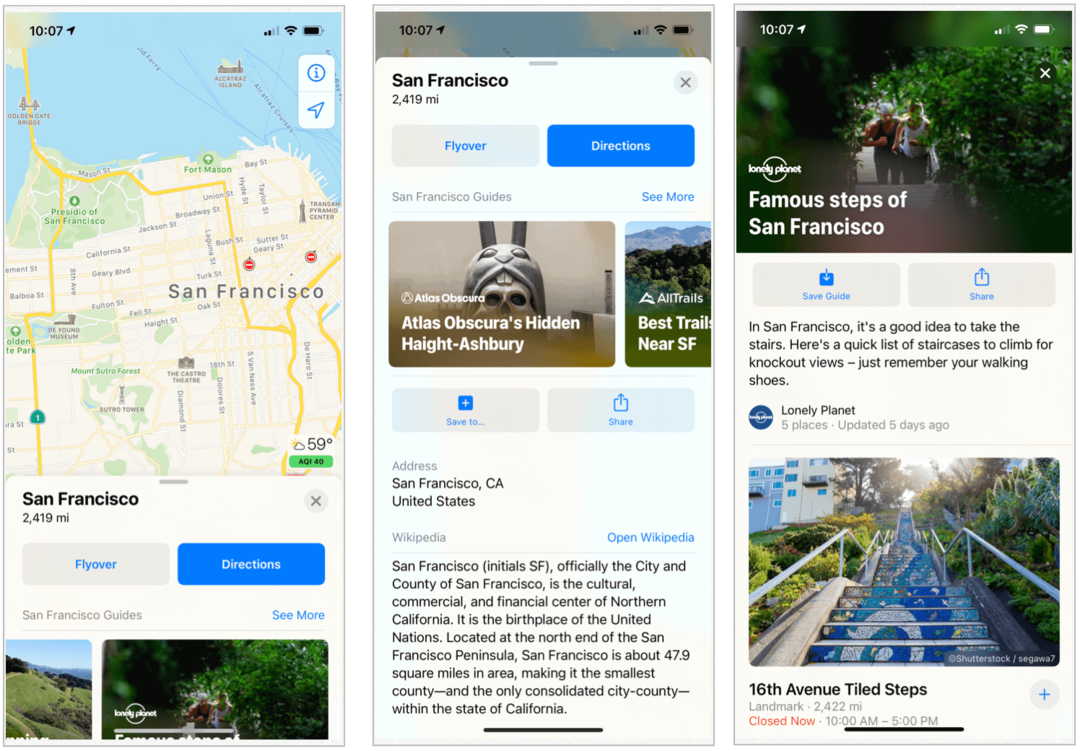 Kako je Apple spremenil Zemljevide v iOS 14, macOS Big Sur