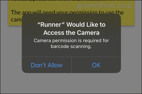 dovoljenja za kamero iphone