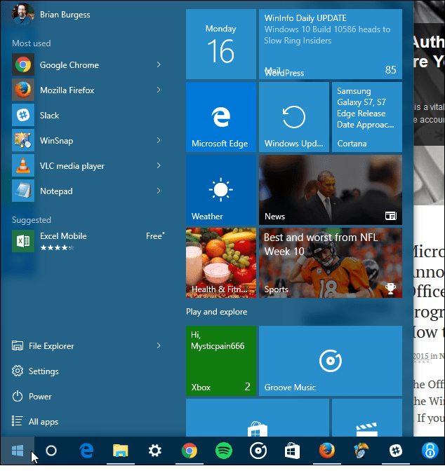 Namig za Windows 10: Prikažite četrti stolpec ploščic