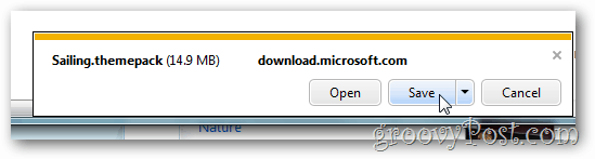Windows 7 brezplačno shranite temo
