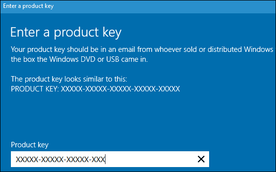 Spremenite ključ izdelka Windows 10