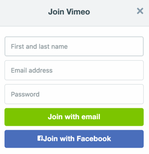 Dovoli obiskovalcem spletnega mesta, da se registrirajo s Facebook prijavo.