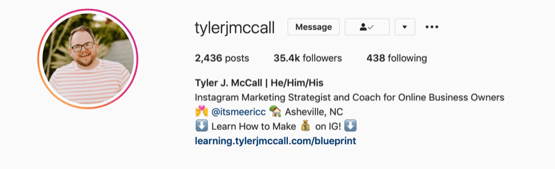 Tyler J. McCall Instagram biografija