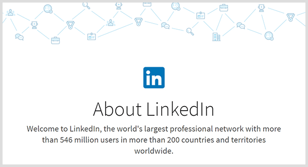 Statistika LinkedIn-a ugotavlja, da ima platforma na milijone članov in globalni doseg.