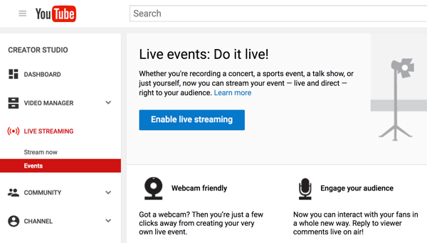 Nastavite aktivne pogovore Hangouts z aplikacijo YouTube Live, da boste lahko opravljali video intervju.