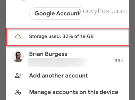 uporabljen prostor za shranjevanje gmail drugi predmeti