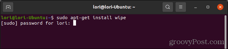 Namestite wipe v Linux