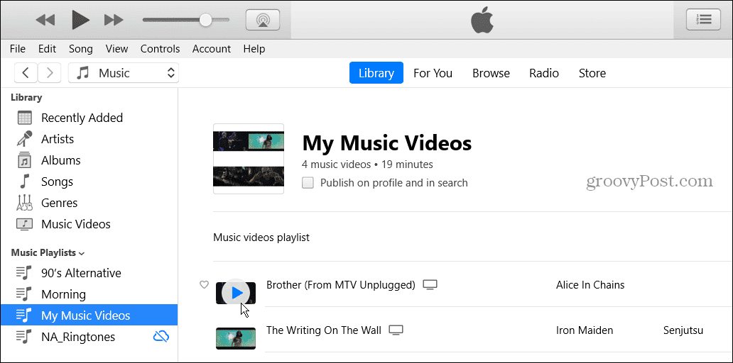 Kako ustvariti video sezname predvajanja v Apple Music