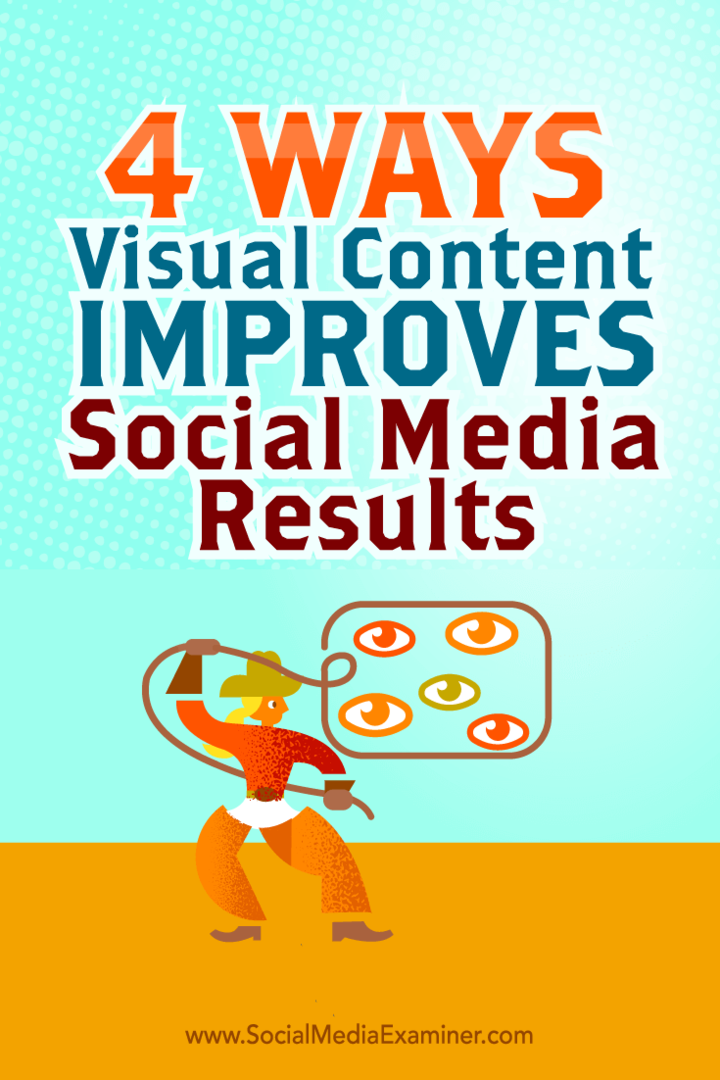 4 načini, kako vizualna vsebina izboljša rezultate v socialnih medijih: Social Media Examiner