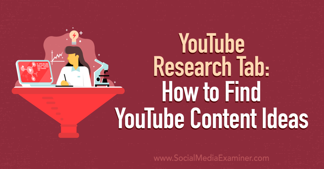 Zavihek YouTube Research: Kako poiskati ideje za vsebino YouTube s preizkuševalcem socialnih medijev