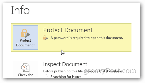 Zaščita z geslom in šifriranje dokumentov Office 2013: Potrdite zaščito