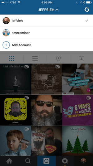 zamenjava računa instagram