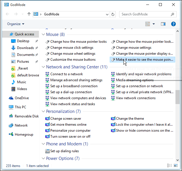 Kako omogočiti način skritega boga v sistemu Windows 10