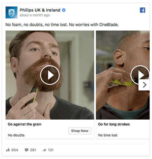 V oglasu za video vrtiljak Philips predstavlja več primerov uporabe tega izdelka.