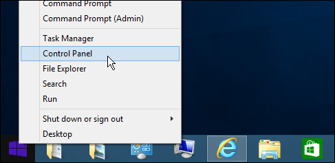 Nadzorna plošča Windows 8