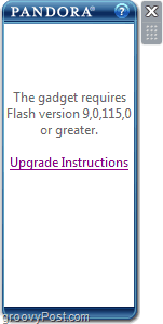 flash napaka pandora gadget windows 7