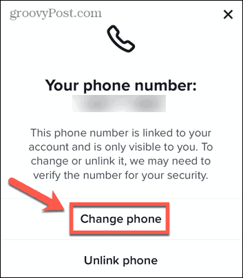 tiktok spremeni telefonsko številko