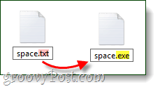 preimenovanje datoteke v exe