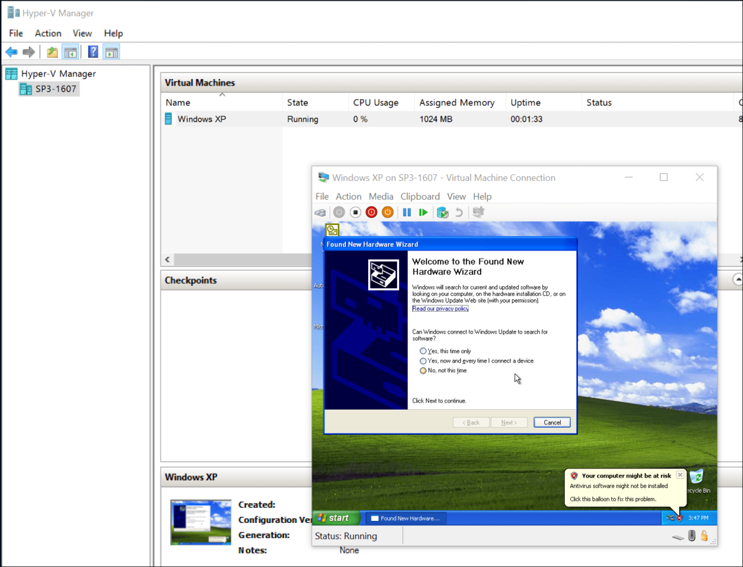 Kako preseliti virtualne datoteke VirtualBox v sistem Windows 10 Hyper-V