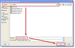 Kako ustvariti datoteke PST z Outlook 2003 ali Outlook 2007