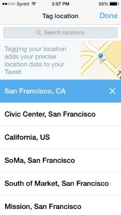 Twitter in partner Foursquare za dodajanje lokacije tvitom