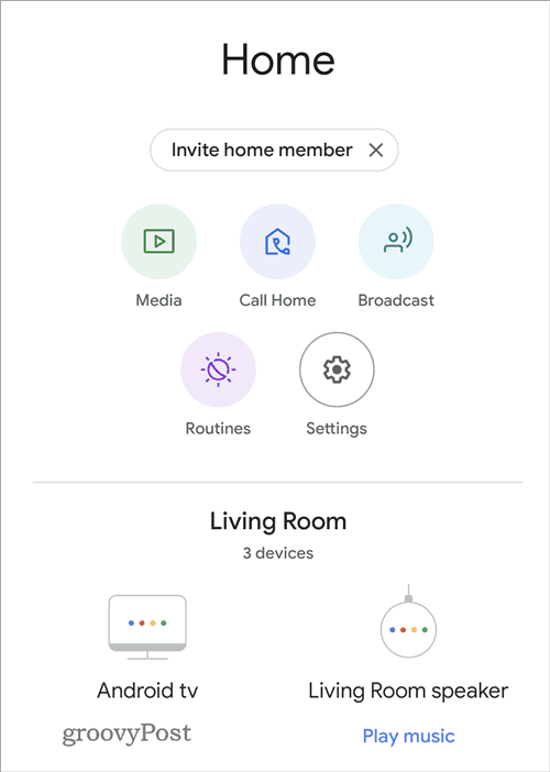 Izravnalnik zvoka Google Home