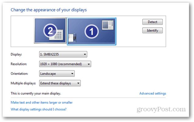 ločljivost zaslona Windows 7 Windows 8 odlikuje položaj ločljivosti velikosti