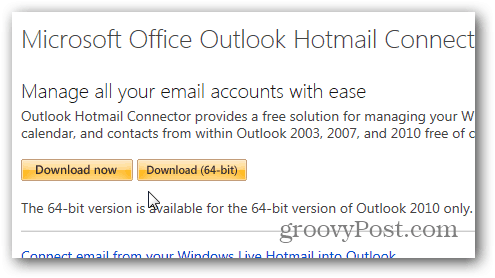 Outlook.com Outlook Hotmail Connector - Prenesite
