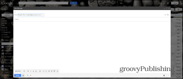 Uporabljen je nov Gmail Compose full screen