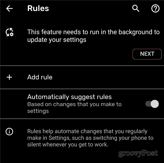 Ozadje za Android pravila