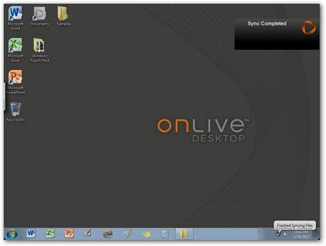 OnLive Desktop: Spremenite ozadje ozadja
