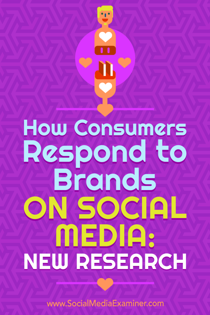 Kako se potrošniki odzivajo na blagovne znamke v socialnih medijih: Nova raziskava Michelle Krasniak na Social Media Examiner.