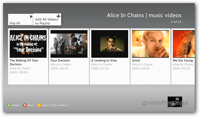 Predvajalni seznami glasbe Xbox