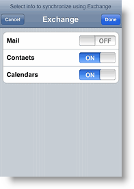 Apple iPhone in iPod Touch onemogoči sinhronizacijo pošte z ActiveSync Exchange