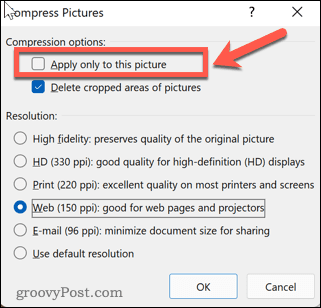 Uporaba kompresije Excel za slike