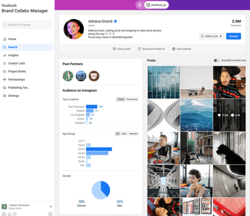 Instagram Brand Collab Manager in Pinterest Trends Tool: Social Media Examiner