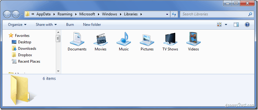 Kako spremeniti ikono knjižnice sistema Windows 7