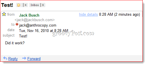 Filtriranje BCC Gmail sporočil