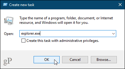 Ustvari novo pogovorno okno z nalogami v upravitelju opravil Windows 10