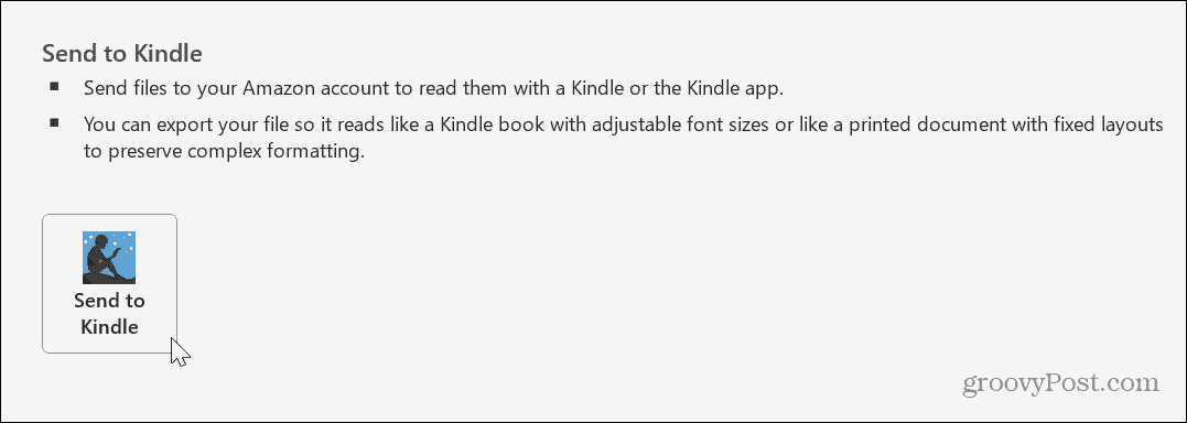Pošlji Wordove dokumente v Kindle 