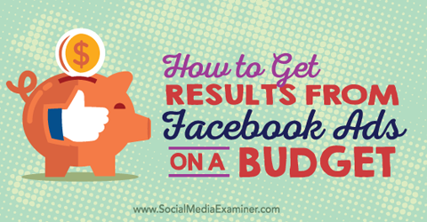 dobite rezultate iz facebook oglasov s proračunom