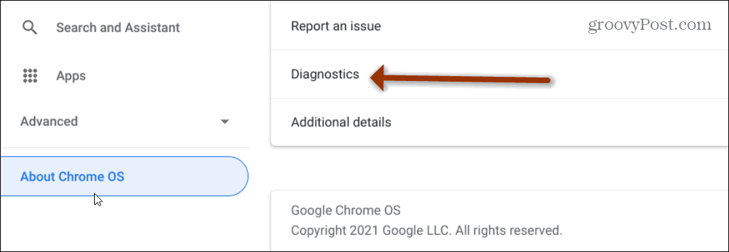 Diagnostika Chromebook