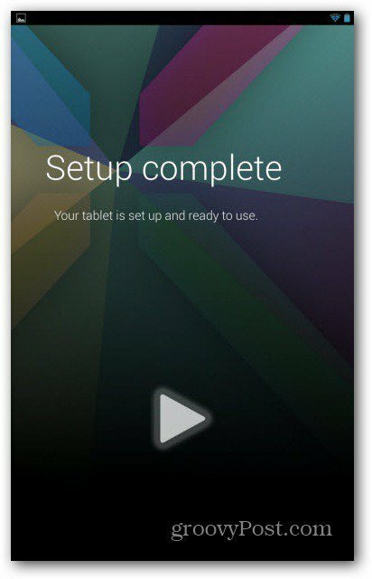 Končana je nastavitev uporabniških računov Nexus 7