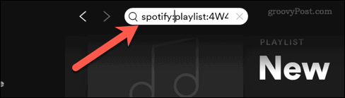Spotify iskanje po URI seznama predvajanja