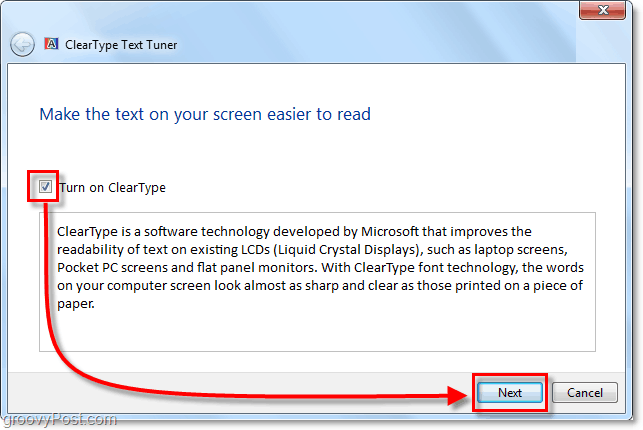 Kako brati besedilo v operacijskem sistemu Windows 7 lažje z ClearType