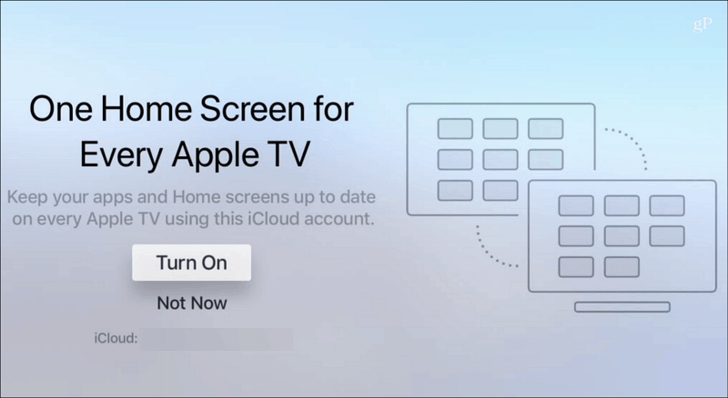 En domači zaslon Vsak Apple TV