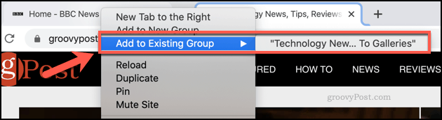 Dodajanje dodatnih zavihkov v Chrome skupine